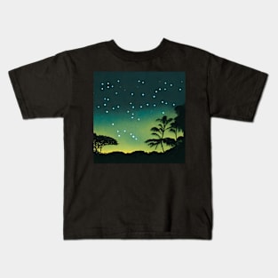 Lush summer under the stars Kids T-Shirt